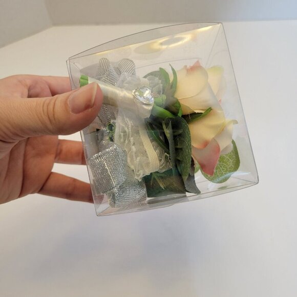 NIB Pastel Colors Prom Wedding Floral Corsage Set 2PCS - Picture 5 of 8